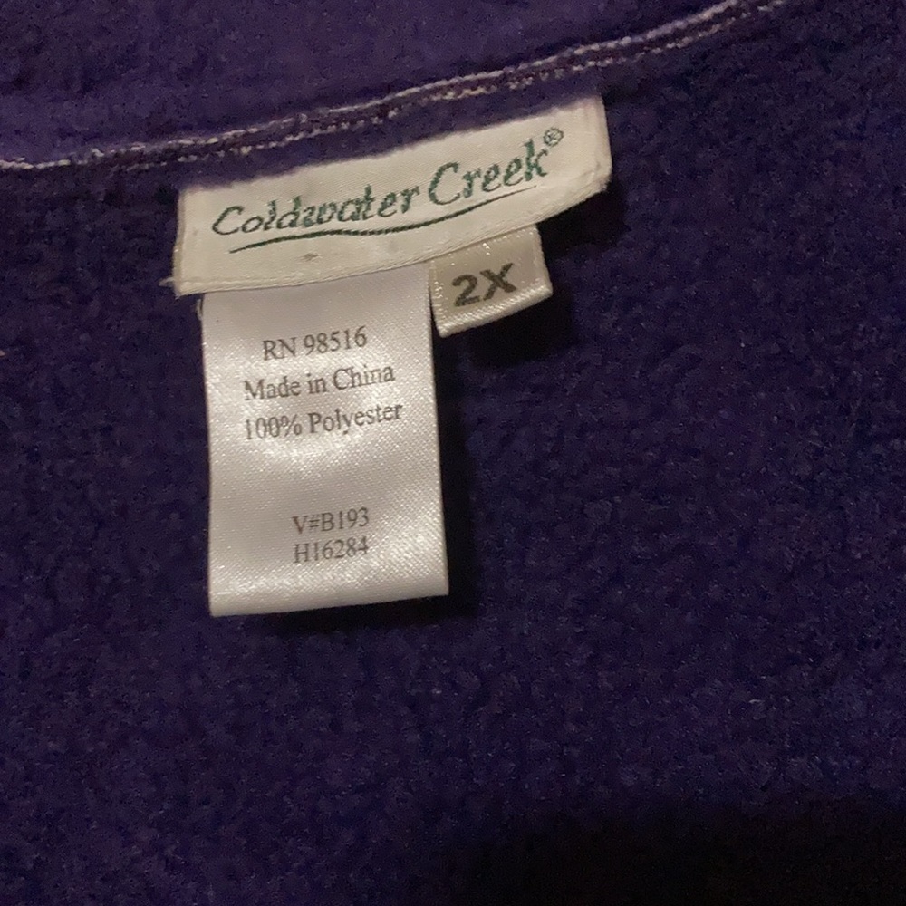 Like New Coldwater Creek Sherpa lined Faux Suede Vest - Picture 2 of 5